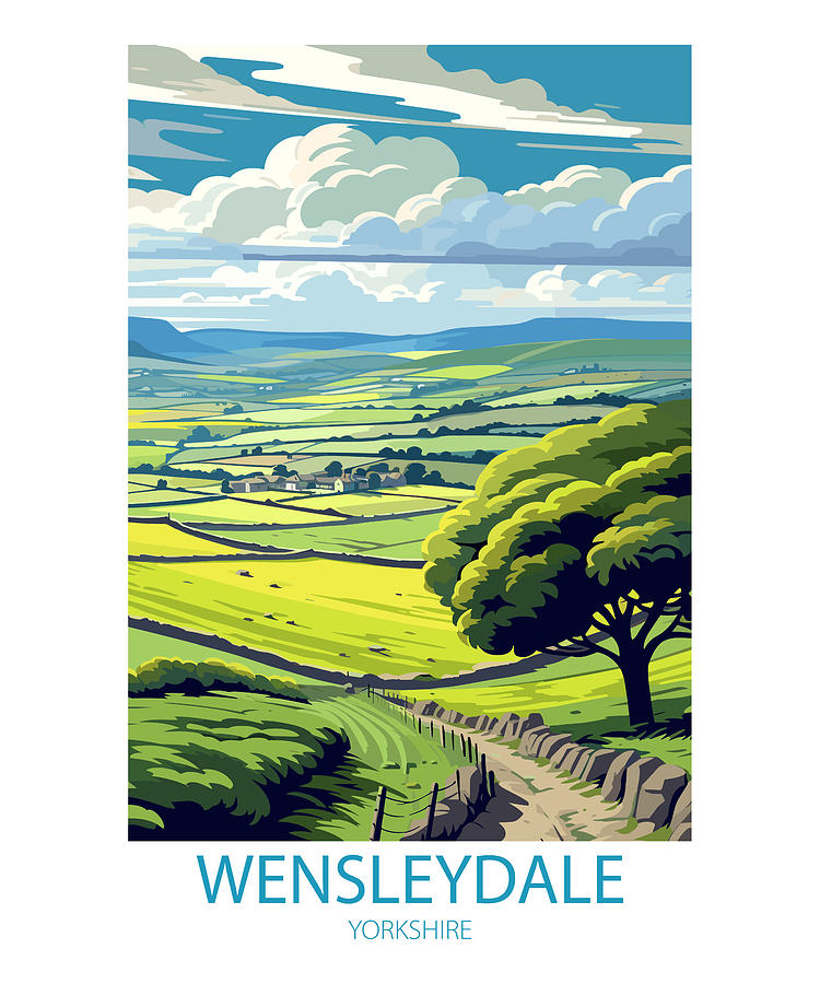 Grand Canyon National Park Mixed Media - Wensleydale Yorkshire by Travel Posters