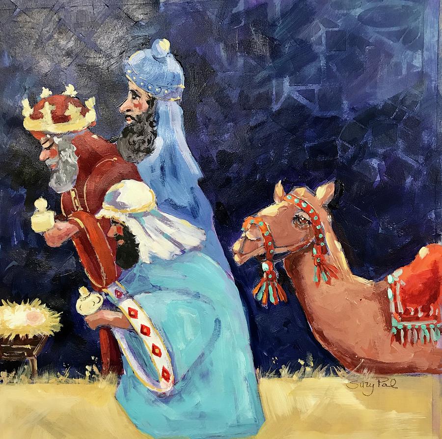 Christmas Painting - Were Searching for the King by Suzy Pal Powell
