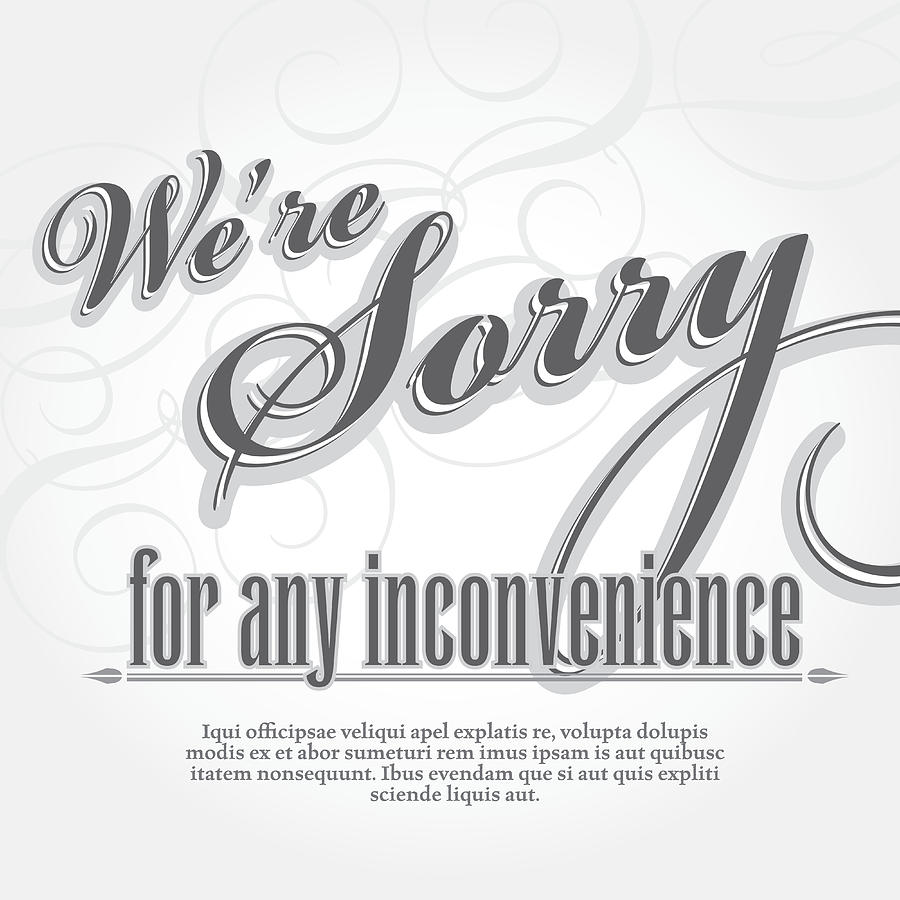Were sorry template design Drawing by JDawnInk