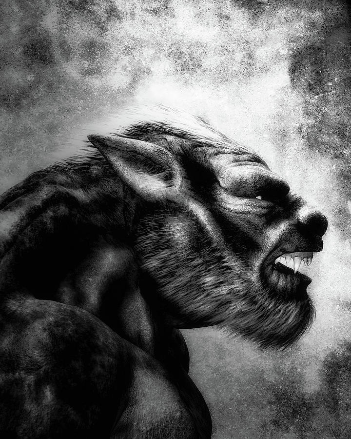 Werewolf Digital Art by Bob Orsillo