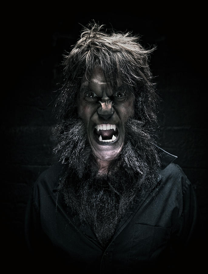 Werewolf Man Portrait Photograph by Thepalmer
