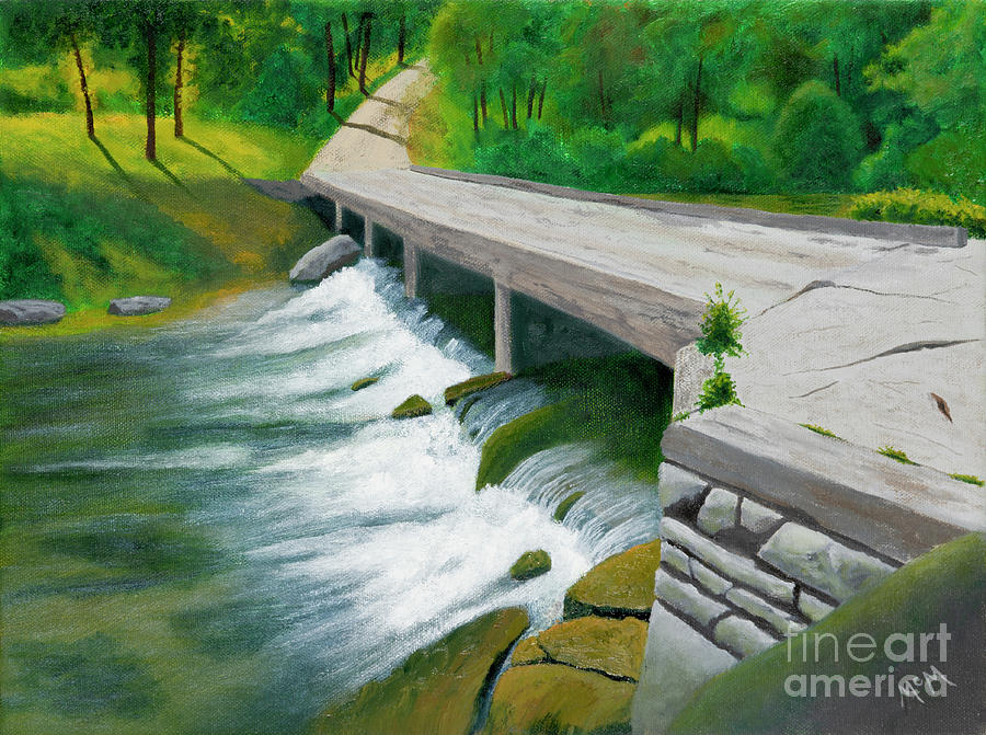 Wesco Low Water Bridge Painting by Garry McMichael