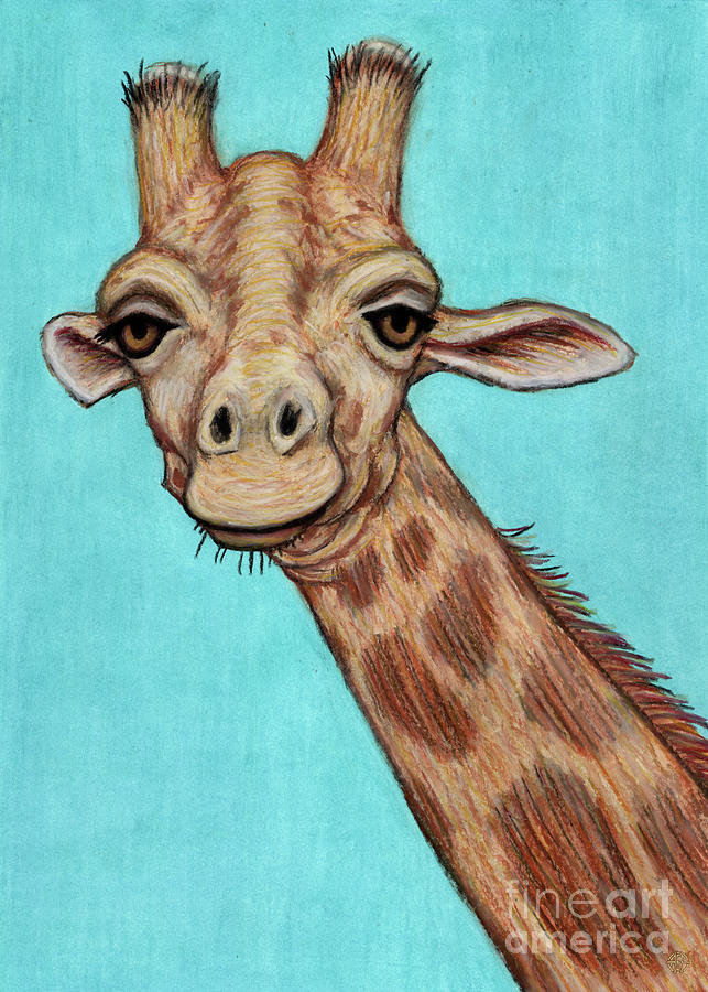 West African Giraffe Painting by Amy E Fraser