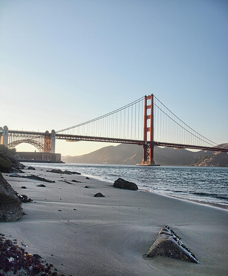 West Bluff Beach and Golden Gate San Francisco Photograph by Maggy Marsh
