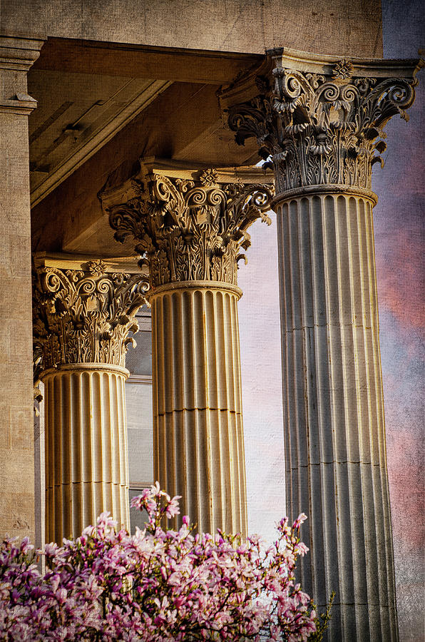 West Chester-the Pillars Of The Court House Photograph