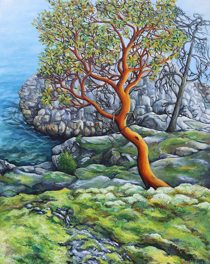 West Coast Arbutus Painting by Margot Brassil