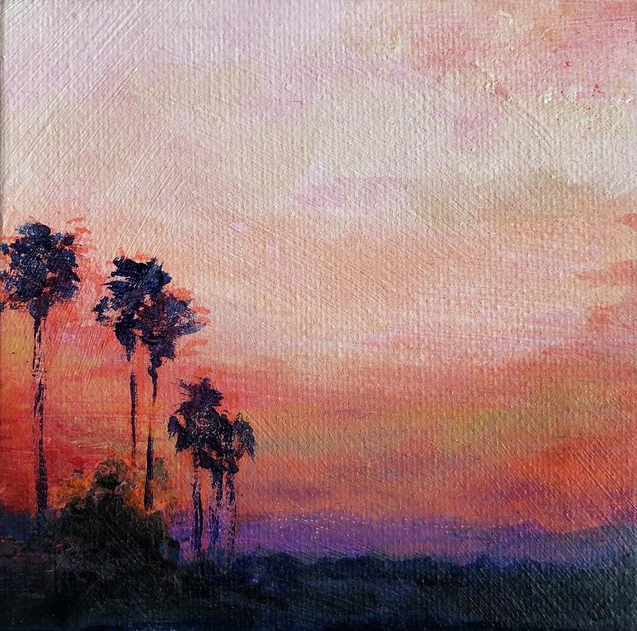 Bright Colors Painting - West Coast Palms by M West