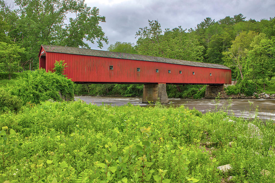 West Cornwall Covered Bridge Photograph by Juergen Roth