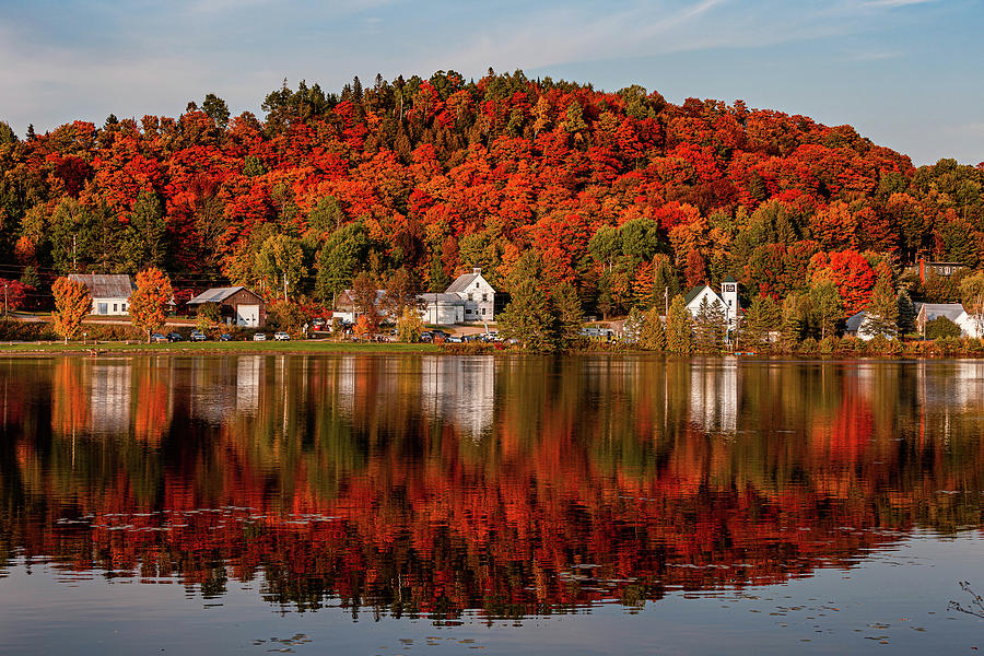 West Danville Reflection - Fall Photograph by Tim Kirchoff