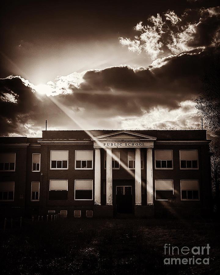 West Farmington School Photograph by Michael Krek
