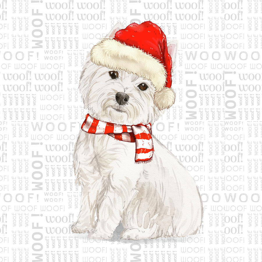 West Highland Terrier Christmas Digital Art by Doreen Erhardt