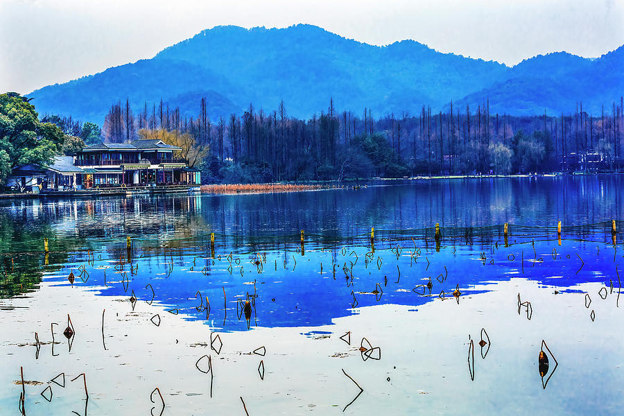 West Lake Reflection Hangzhou Zhejiang China Photograph By William
