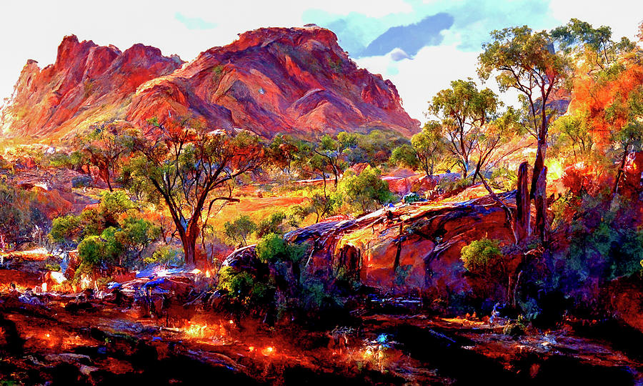West Macdonnell Ranges in the Northern Territory, Australia part 2 Digital Art by Armin Sabanovic