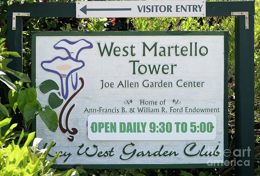 West Martello Tower Key West Garden Club Key West Florida Photograph by Wayne Moran