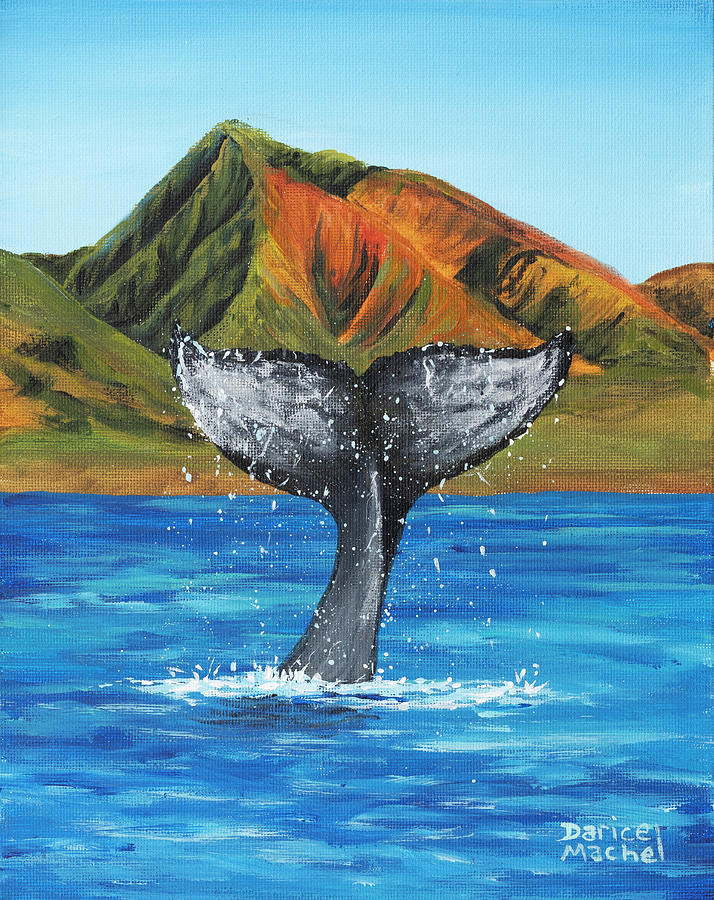 West Maui - Whale Tail Painting by Darice Machel McGuire