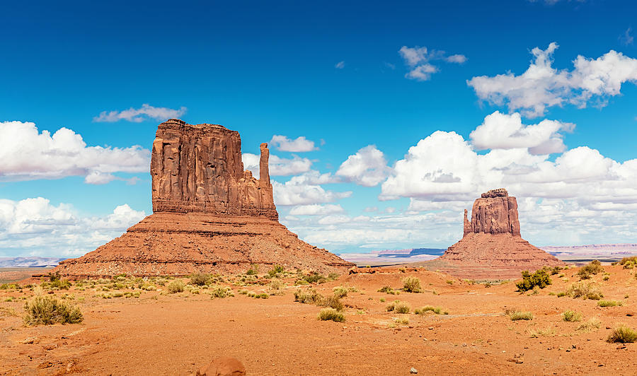 West Mitten and Merrick Butte Monument Valley Arizona Photograph by Mlenny
