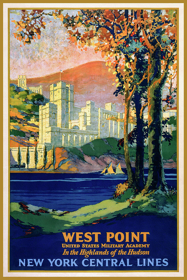 West Point Vintage Retro Poster  Photograph by Carol Japp