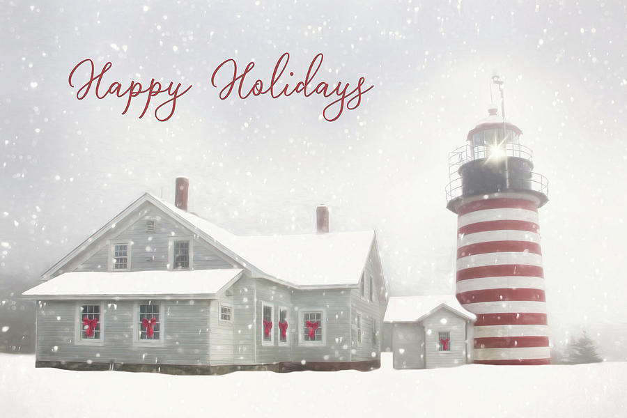 Christmas Photograph - West Quoddy Christmas by Lori Deiter