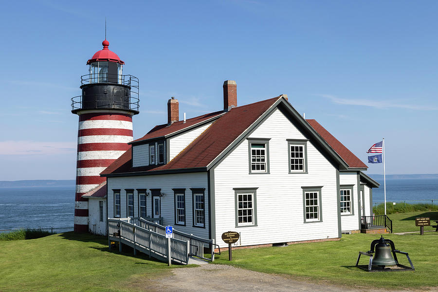 West Quoddy Head lighthouse Photograph by Fran Gallogly