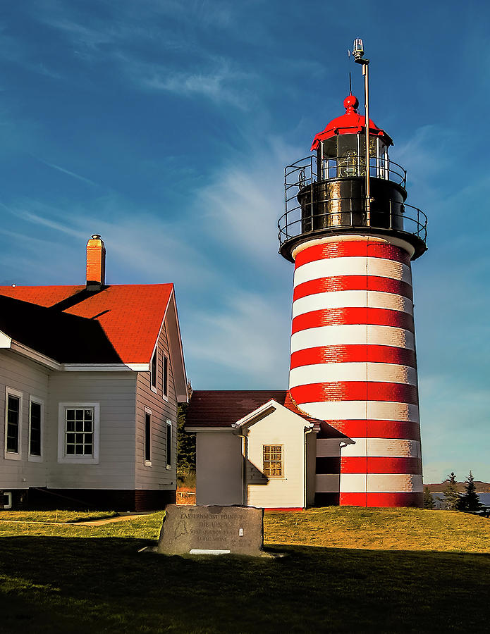 West Quoddy Head Lighthouse Photograph by Nick Zelinsky Jr
