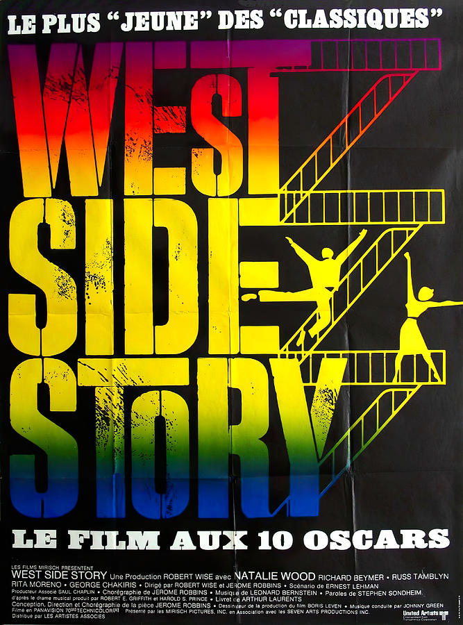 West Side Story 2, with Natalie Wood, 1961 Mixed Media by Movie World Posters