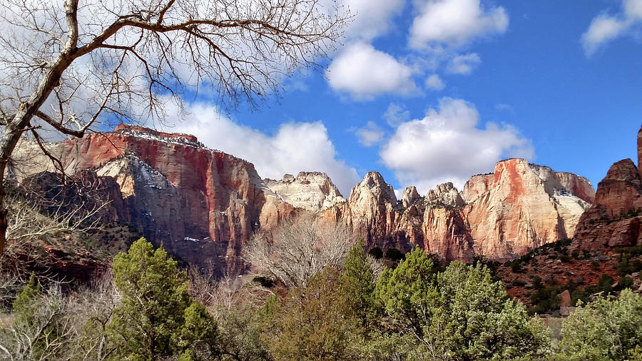 West Temple and Peaks of the Virgin Zion National Park Photograph by ...