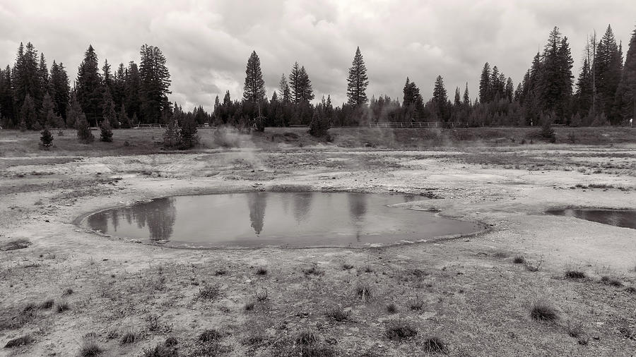 West Thumb Geyser Basin BW 1220 100 Photograph by Cathy Anderson