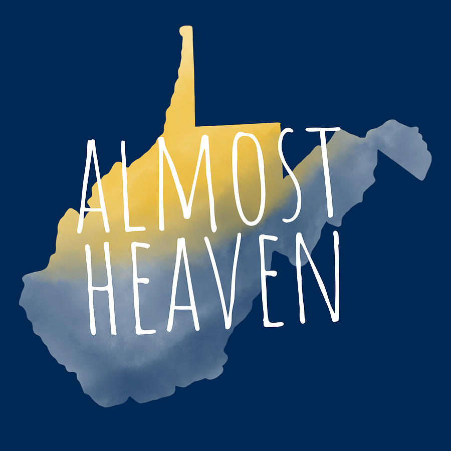 West Virginia Almost Heaven Watercolor Print Digital Art By Aaron Geraud 