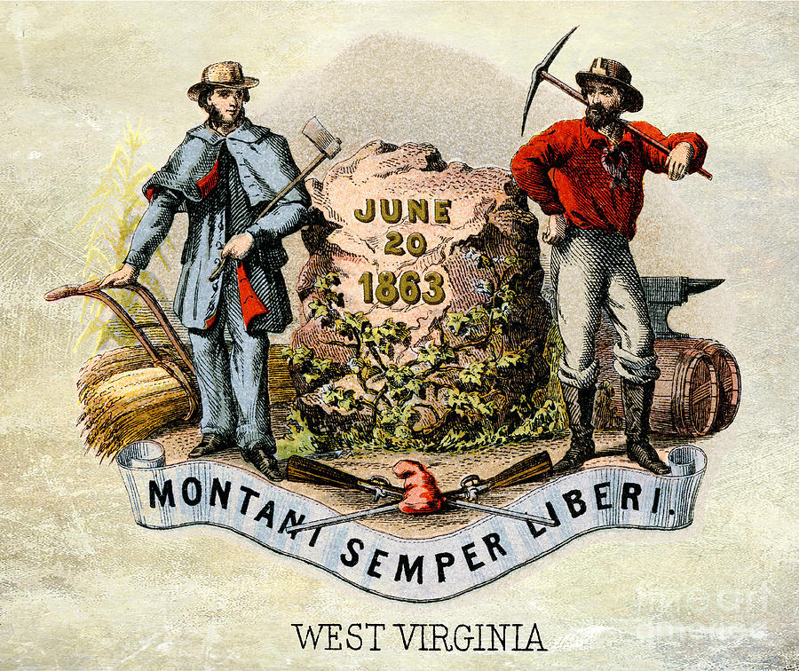 West Virginia Coat of Arms 1876 Photograph by Jon Neidert