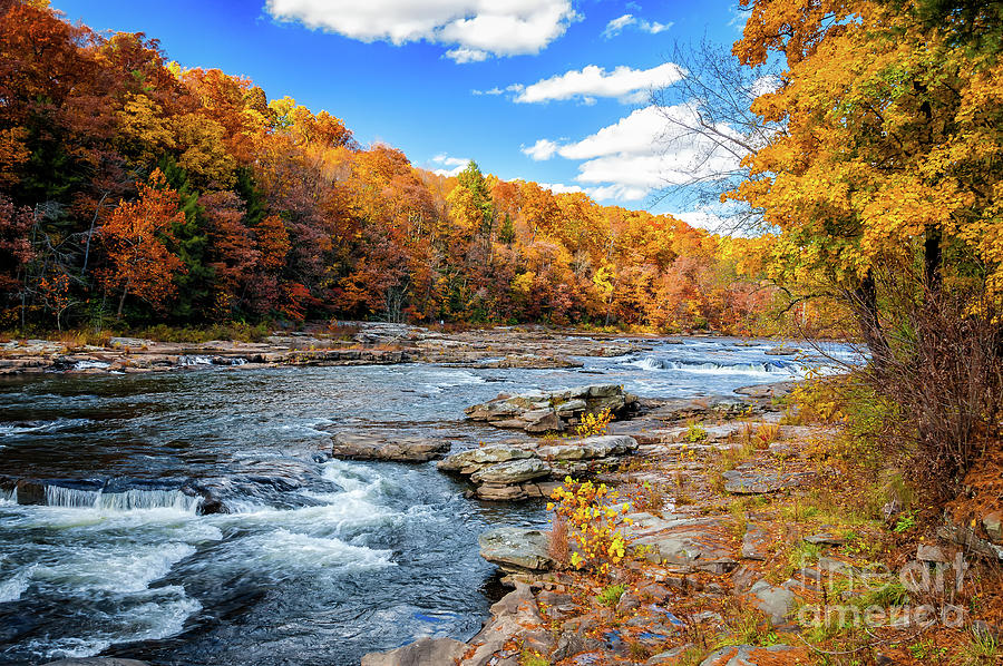 West Virginia River in Fall Photograph by Kathleen K Parker