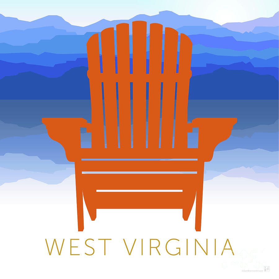 West Virginia Digital Art by Sam Brennan