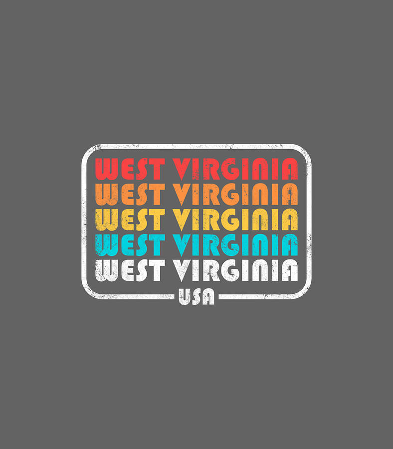 West Virginia Vintage 1970S 1980S Retro Digital Art by Frankh Adaly ...