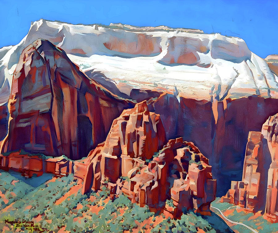 West Walls of Zion Painting by Jon Baran