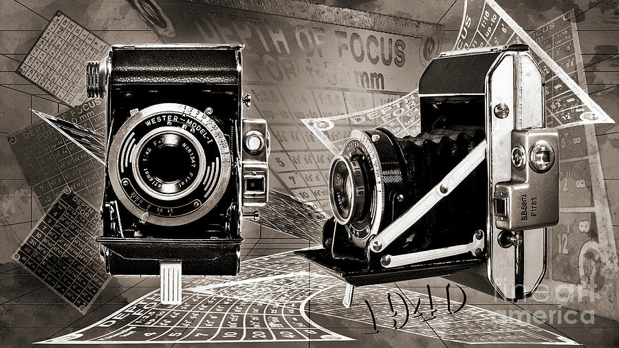 Wester Model 1 - Black And White Digital Art By Anthony Ellis 