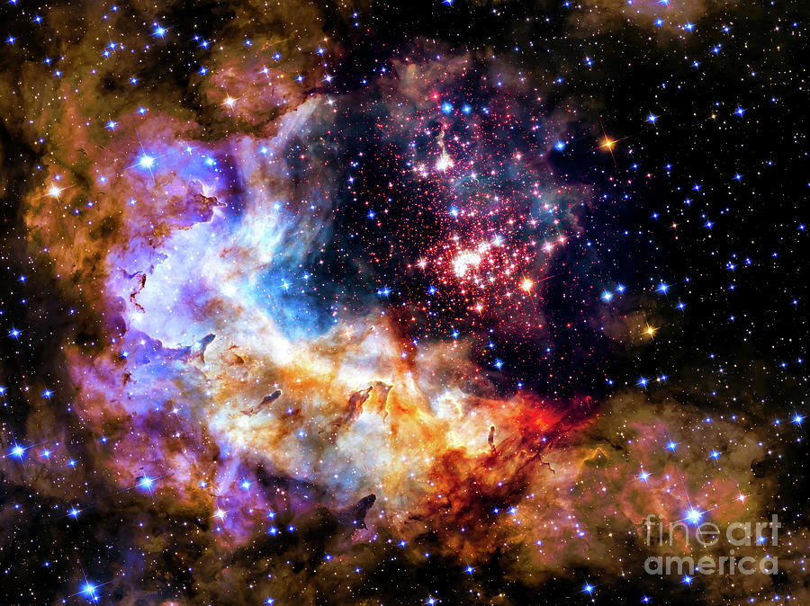 Westerlund 2 Star Cluster in High Resolution Photograph by M G Whittingham