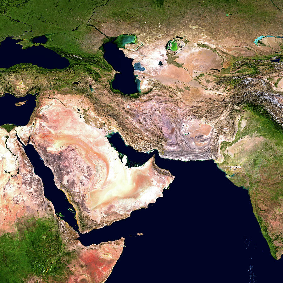 Western Asia, the world s largest continent, occupies Painting by MotionAge Designs