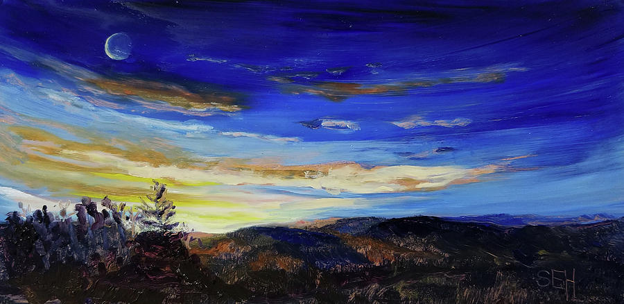 Sunset Painting - Western Eve by Susan E Hanna