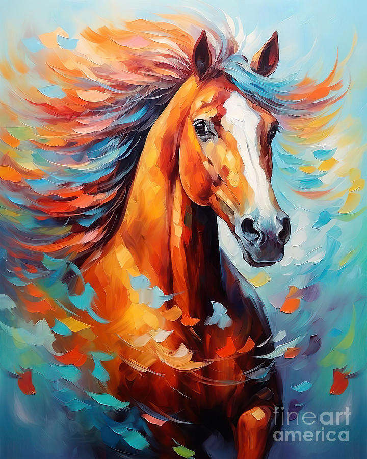 Nature Painting - Western Horse by Mark Ashkenazi