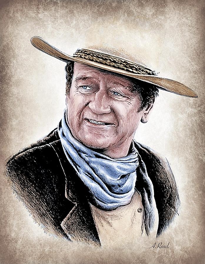 Western Icons JW ver 2 Drawing by Andrew Read - Fine Art America