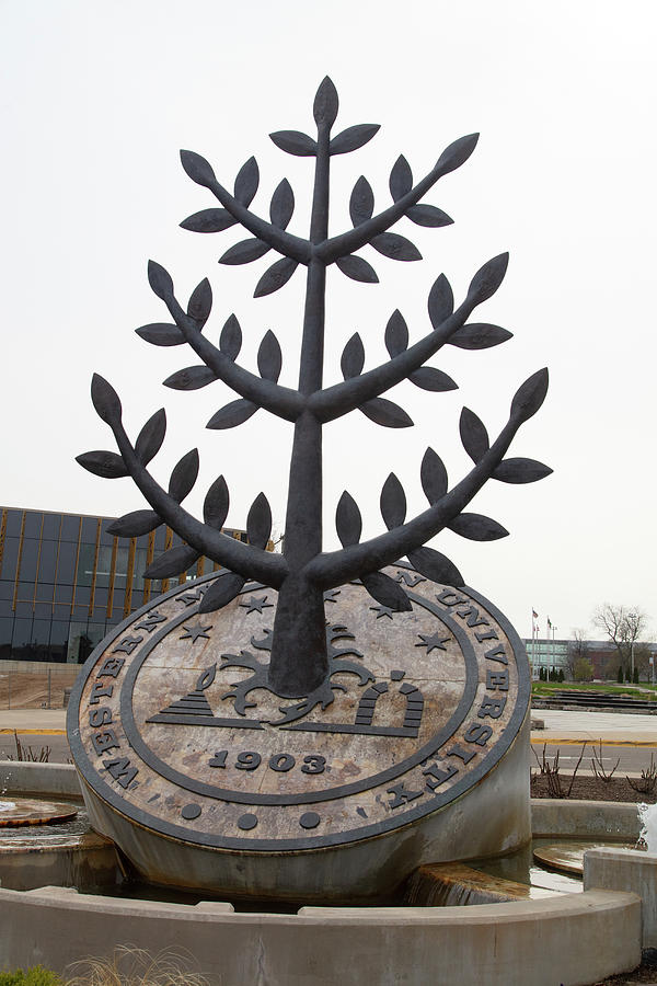 Western Michigan University Seal statue on campus Photograph by Eldon McGraw