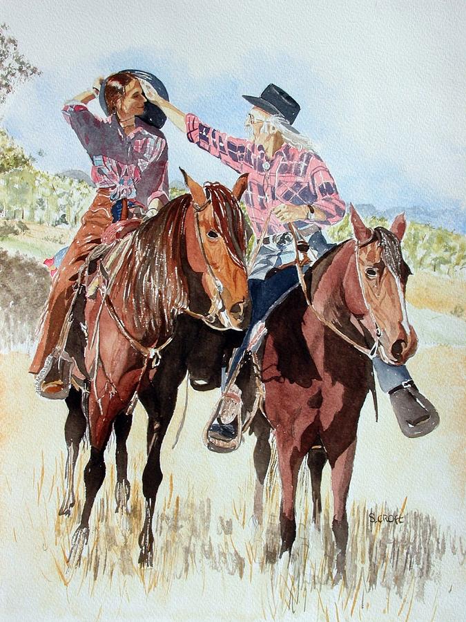 Western Romance Painting by Sandie Croft