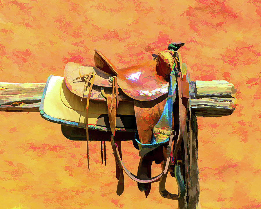 Western Saddle Digital Art by JBK Photo Art
