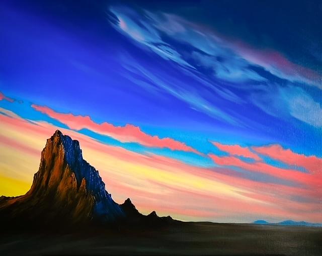 Western Sunset  Painting by Willy Proctor