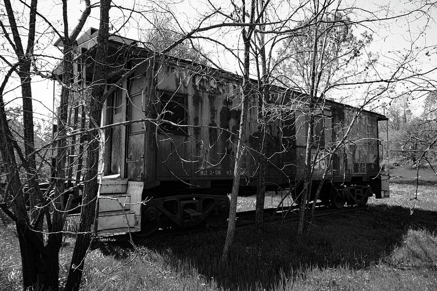Western Pacific Caboose Bw Photograph