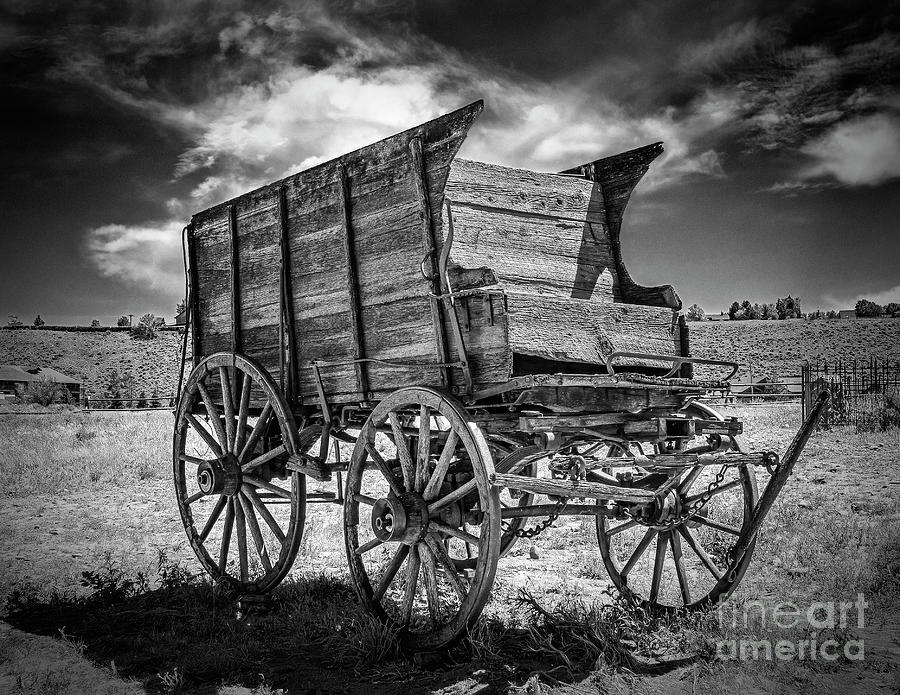 Western Wagon Monochrome Photograph by Nick Zelinsky Jr