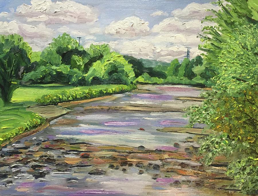 Westfield River, View from Black Bridge Painting by Richard Nowak