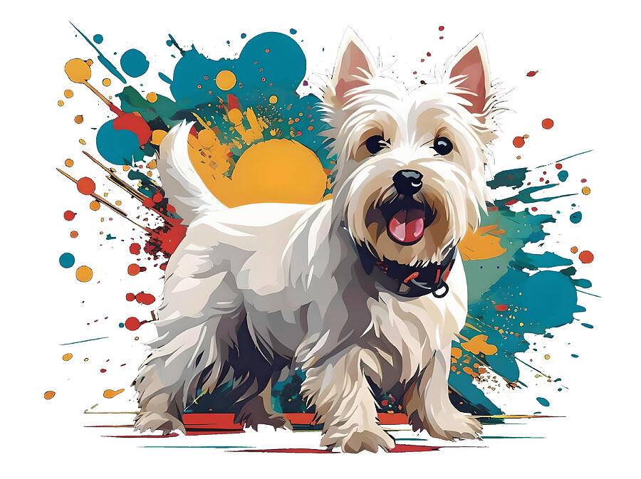 Westie on a T Shirt Ai Art by AI Digital Westie on a T Shirt Ai Art by AI Digital