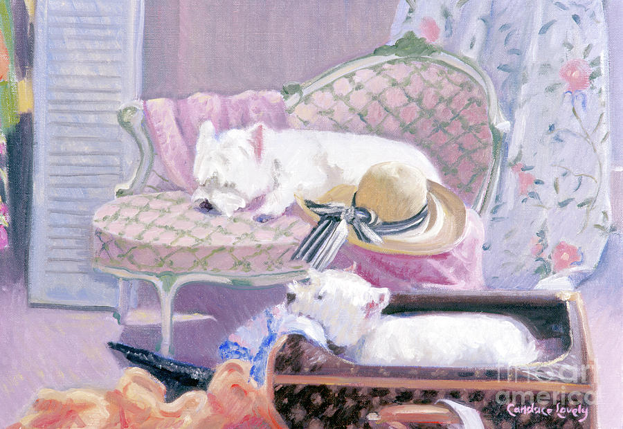 Westies Home Painting by Candace Lovely