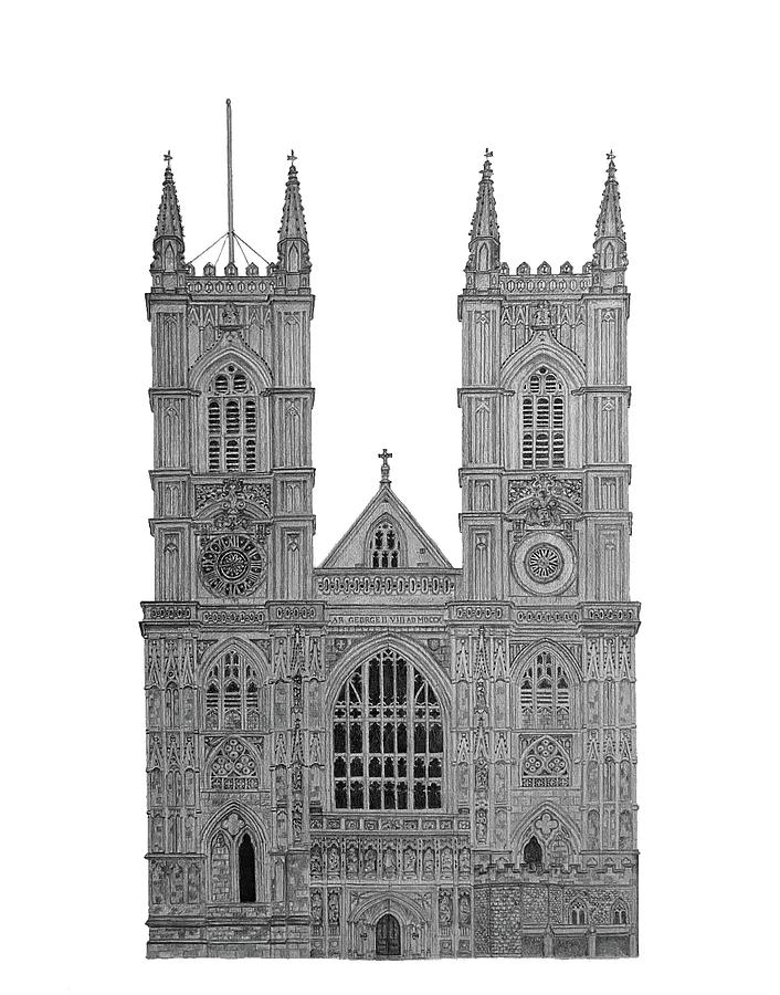 Westminster Abbey Drawing by Emanuel Damarjati