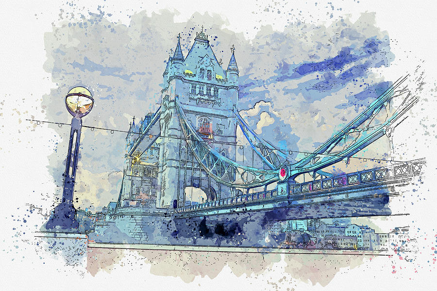 Westminster Bridge London United Kingdom ca by Ahmet Asar Asar Studios  Painting by Celestial Images